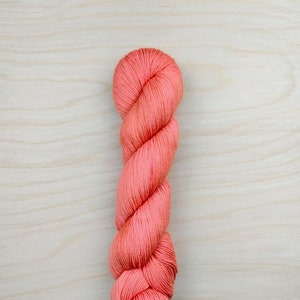ELATED - Hand Dyed Yarn, Fluorescent Pink and Orange, Sock/Fingering Weight, 75/25 Superwash Merino/Nylon