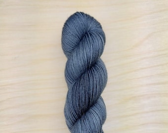 BLACK No. 1 - Handdyed Tonal Yarn, Fingering/Sock Weight, 75/25 Merino Wool & Nylon