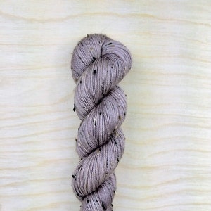 PERFUMED Ghost - Handdyed BFL Tweed Yarn, Light Fingering Weight, 85 Superwash BFL/15 Donegal Nep