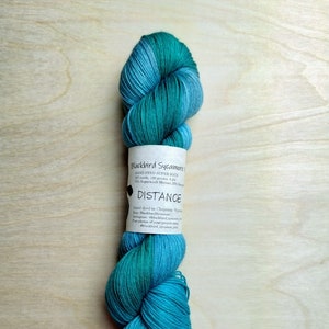 DISTANCE - Handdyed Yarn, Fingering/Sock Weight, 75/25 Merino Wool & Nylon