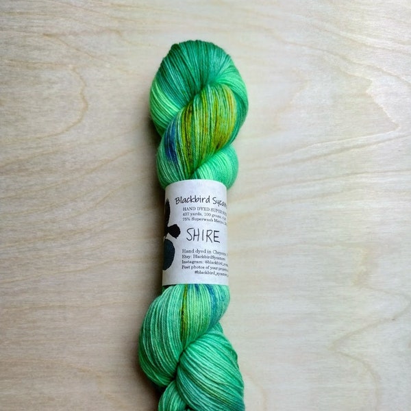 SHIRE - Handdyed and Speckled Yarn, Fingering/Sock Weight, 75/25 SW Merino Wool & Nylon