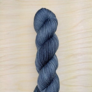 BLACK No. 1 - Handdyed Tonal Yarn, Fingering/Sock Weight, 75/25 Merino Wool & Nylon