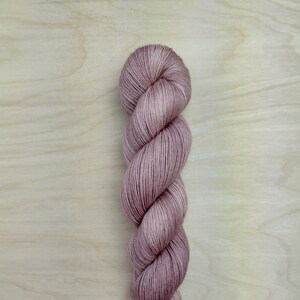 MAUVE - Handdyed Tonal Yarn, Fingering/Sock Weight, 75/25 Merino Wool & Nylon