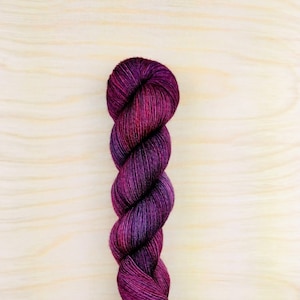 CRIMSON QUEEN - Handdyed Tonal Yarn, Fingering/Sock Weight, 75/25 Merino Wool & Nylon