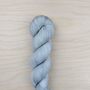 STRATUS Handdyed Tonal Yarn, Light Gray, Fingering/Sock Weight, 75/25 Merino Wool & Nylon image 1