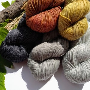 STRATUS Handdyed Tonal Yarn, Light Gray, Fingering/Sock Weight, 75/25 Merino Wool & Nylon image 10