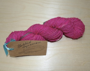 Seta Merino filata a mano 2 fili, peso medio DK, circa 119 iarde, filato Destash