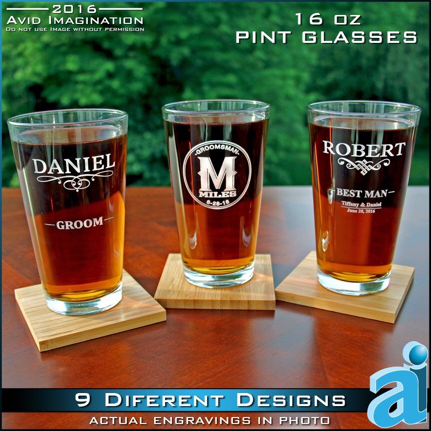 Personalized Glasses Pint Glasses Custom Pint Glass Beer Etsy