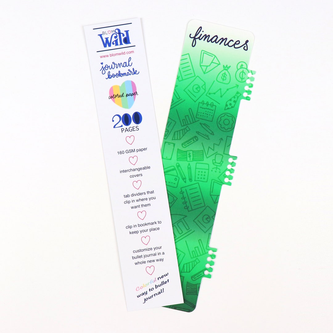 Finance - Clip in Bookmark - Tab Divider - Etsy