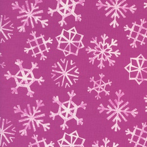 Cotton + Steel - Garland - Snowflakes - Grape