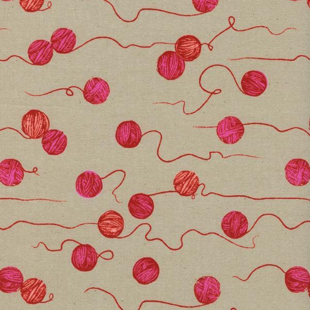 Cotton Steel Cat Lady Pouncy Balls Neutral Etsy