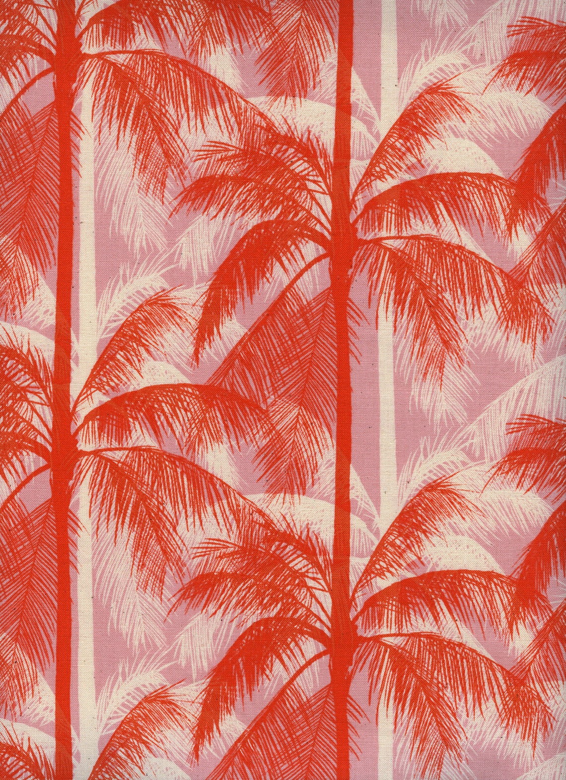 Cotton Steel Poolside Palms Red Etsy