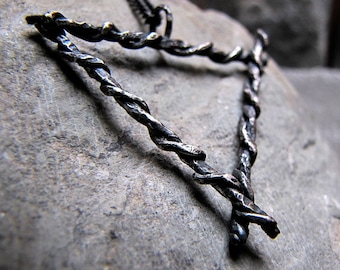 WATER ELEMENT pendant - Water necklace - Alchemy occultism occult esoteric wicca symbol - handmade in Italy.