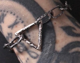 WATER ELEMENT bracelet - Water Alchemy symbol - occultism occult esoteric wicca bracelet - handmade in Italy.
