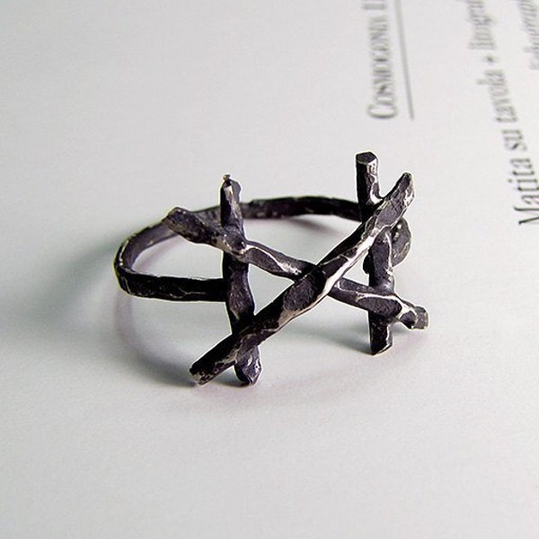 DAGAZ rune - Dagaz ring - Viking rune ring - occultism occult esoteric jewelry. HANDMADE one by one. Made in Italy.