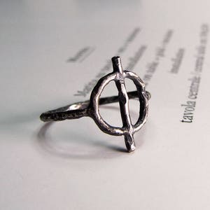 SALT symbol - SALT ring Sterling silver alchemy occultism occult esoteric jewelry - alchemist ring - HANDCRAFTED. made in Italy