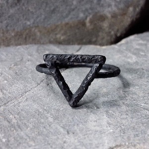 WATER ELEMENT ring - Water Alchemy symbol - occultism occult esoteric wicca ring - handmade in Italy.