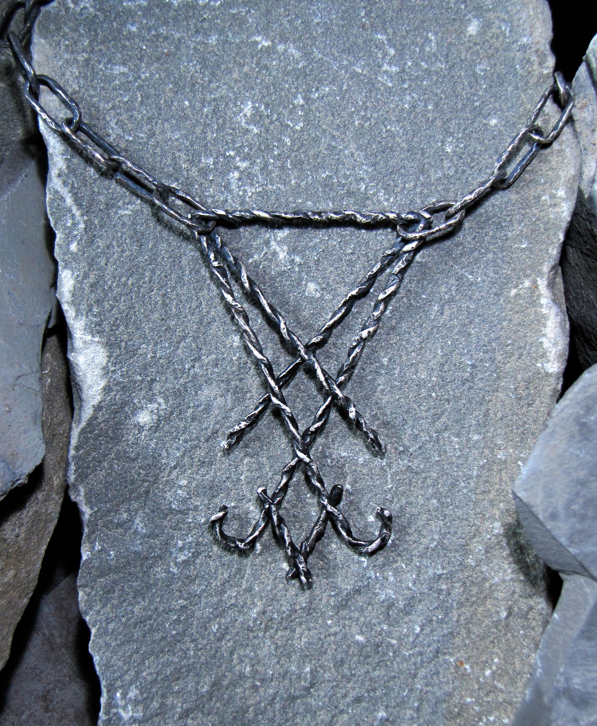 LUCIFERS'S Sigil Necklace Seal of Satan Pendant Gothic Lucifers ...
