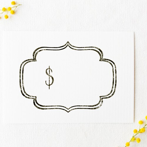 Price Stamp Price Tag Stamp Dollar Sign Stamp Small Etsy