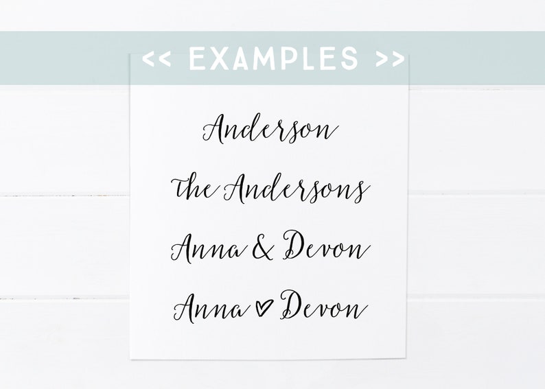 Calligraphy Return Address Stamp, Timeless, Modern Script Stamp, Custom ...