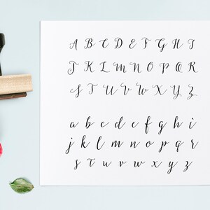 Calligraphy Return Address Stamp, Timeless, Modern Script Stamp, Custom ...