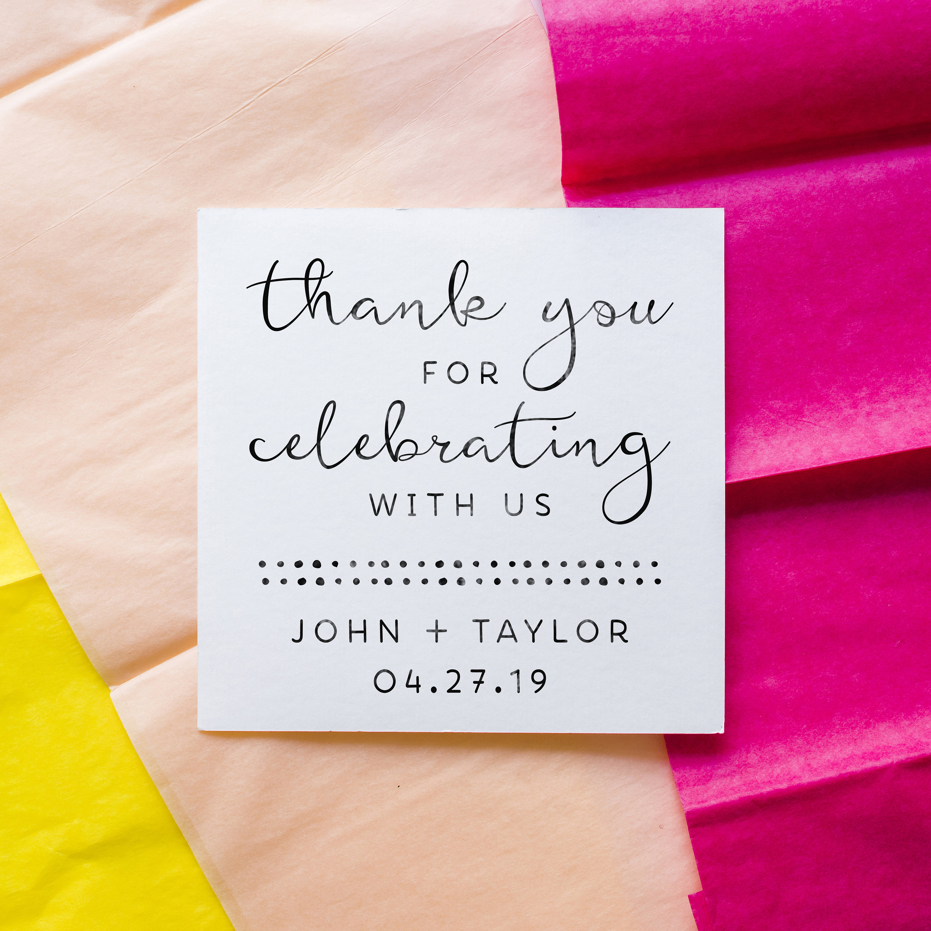 Thank You For Celebrating with us Stamp Custom Wedding Stamp Etsy