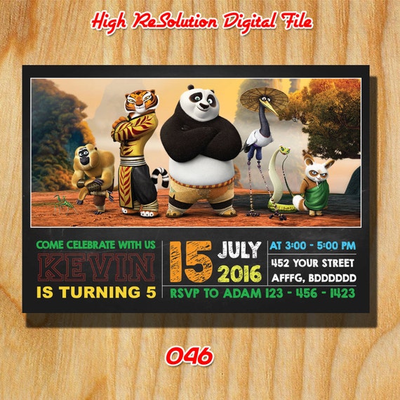 Kung Fu Panda Birthday Party Invitations 7