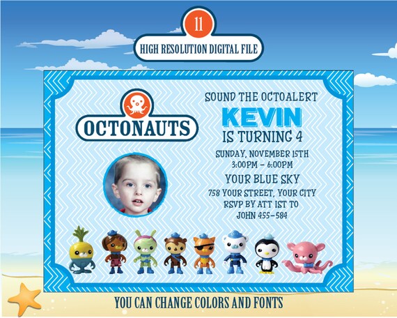 Octonauts Birthday Invitation Octonauts Etsy