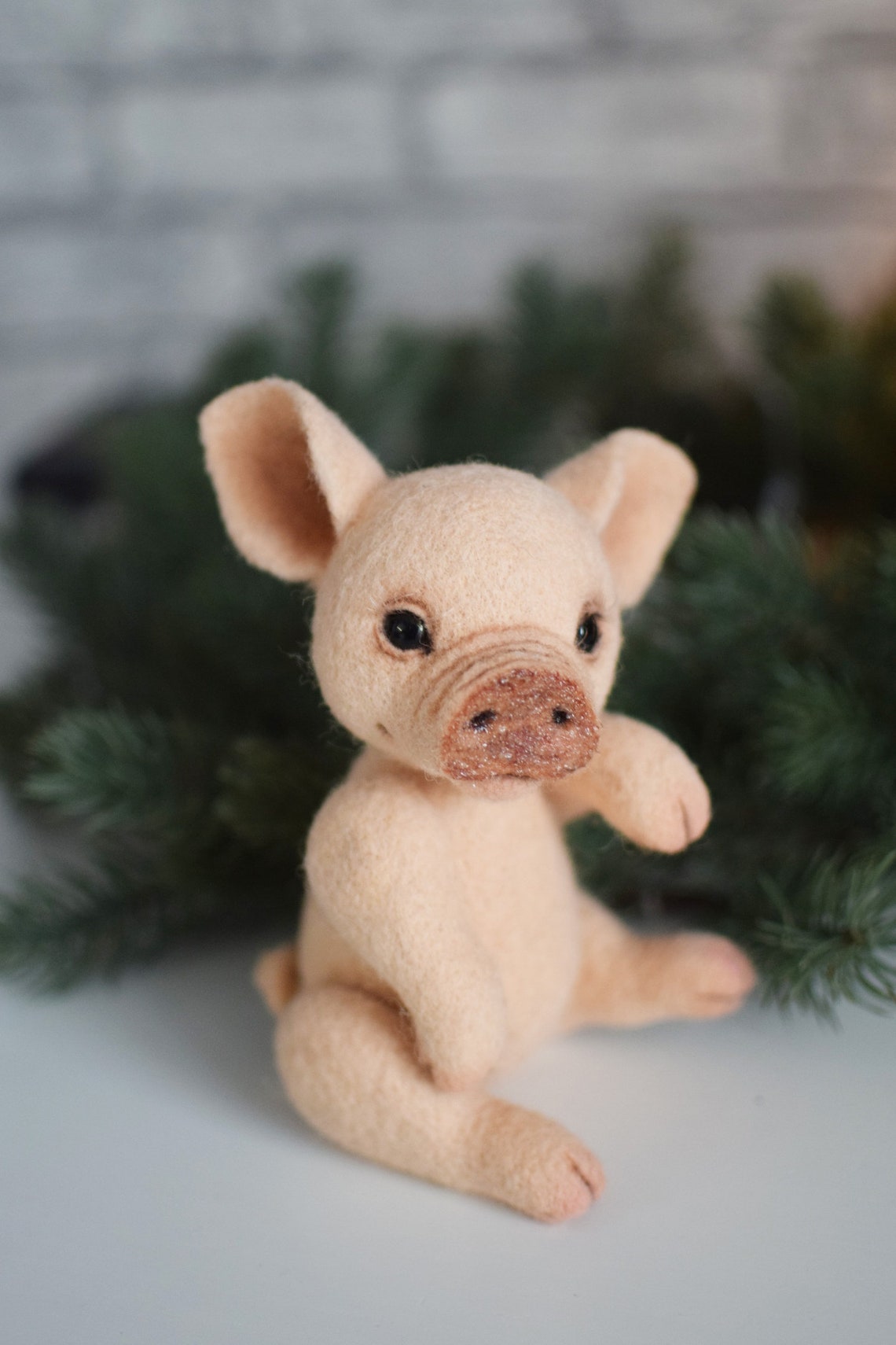 Needle felted Pig wool felt piglet needle felting animals Etsy