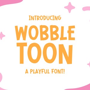 Wobble Toon Font | Playful Font, Hand-drawn Font, Cricut Font, Cute Font, Pretty Font, Typeface, Procreate Font, Teacher Font, Craft Font