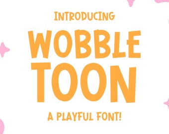 Wobble Toon Schriftart | Verspielte Schrift, Handgezeichnete Schrift, Cricut Schrift, Niedliche Schrift, Hübsche Schrift, Schrift, Procreate Schrift, Lehrer Schrift, Handwerk Schrift