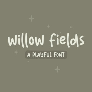 Willow Fields Font | Cricut Font, Handwritten Font, Hand-Drawn Font, Cute Font, Pretty Font, Typeface, Procreate Font, Teacher Font