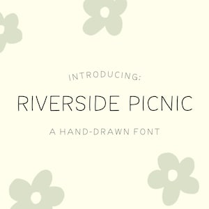 Riverside Picnic Font | Wedding Font, Cricut Font, Hand-Drawn Font, Thin Font, Simple Font, Cute Font, Pretty Font, Procreate Font