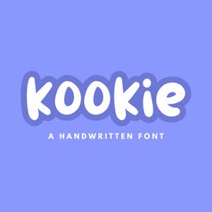 Kookie-lettertype | Cricut-lettertype, Procreate-lettertype, handgeschreven lettertype, handgetekende lettertype, schattig lettertype, mooi lettertype, lettertype, penseellettertype, Notes-lettertype