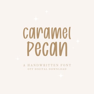 Lettertype Caramel Pecannoot | Cricut-lettertype, handgeschreven lettertype, handgetekende lettertype, schattig lettertype, mooi lettertype, lettertype, procreate-lettertype, lettertype leraar, planner