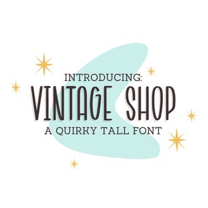 Vintage Shop-lettertype | Cricut-lettertype, retro-lettertype, handgetekende lettertype, schattig lettertype, hoog lettertype, mooi lettertype, lettertype, schreefloos lettertype, jaren 50-lettertype