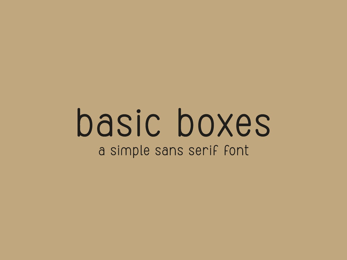 Basic Boxes Font | Instant Digital Download | Alphabet Typeface ...