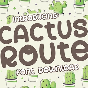 Police Cactus Route - téléchargement numérique instantané - police de caractères alphabet prise note manuscrite pour projets commerciaux