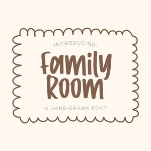 Family Room Font | Handwriting Font, Cricut Font, Handwritten Font, Hand-Drawn Font, Cute Font, Pretty Font, Procreate Font, Teacher Font