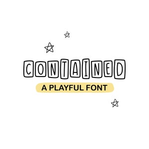 Contained Font | Cricut Font, Handwritten Font, Hand-Drawn Font, Cute Font, Box Font, Typeface, Procreate Font, Teacher Font, Playful Font