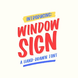 Window Sign Font | Vintage Font, Cricut Font, Marker Font, Hand-Drawn Font, Cute Font, Retro Font, Procreate Font, Teacher Font, Fun Font