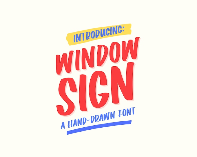 Window Sign Font | Vintage Font, Cricut Font, Marker Font, Hand-Drawn Font, Cute Font, Retro Font, Procreate Font, Teacher Font, Fun Font