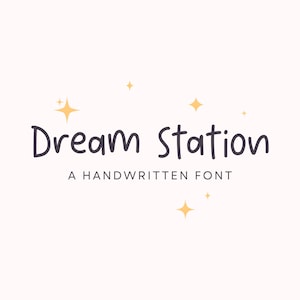 Dream Station-lettertype | Cricut-lettertype, handgeschreven lettertype, handgetekende lettertype, schattig lettertype, mooi lettertype, lettertype, procreate-lettertype, lettertype leraar, speels