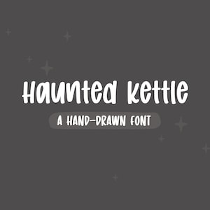 Lettertype Haunted Waterkoker | Cricut-lettertype, handgeschreven lettertype, handgetekende lettertype, schattig lettertype, Halloween-lettertype, lettertype Procreate, Spooky, lettertype leraar