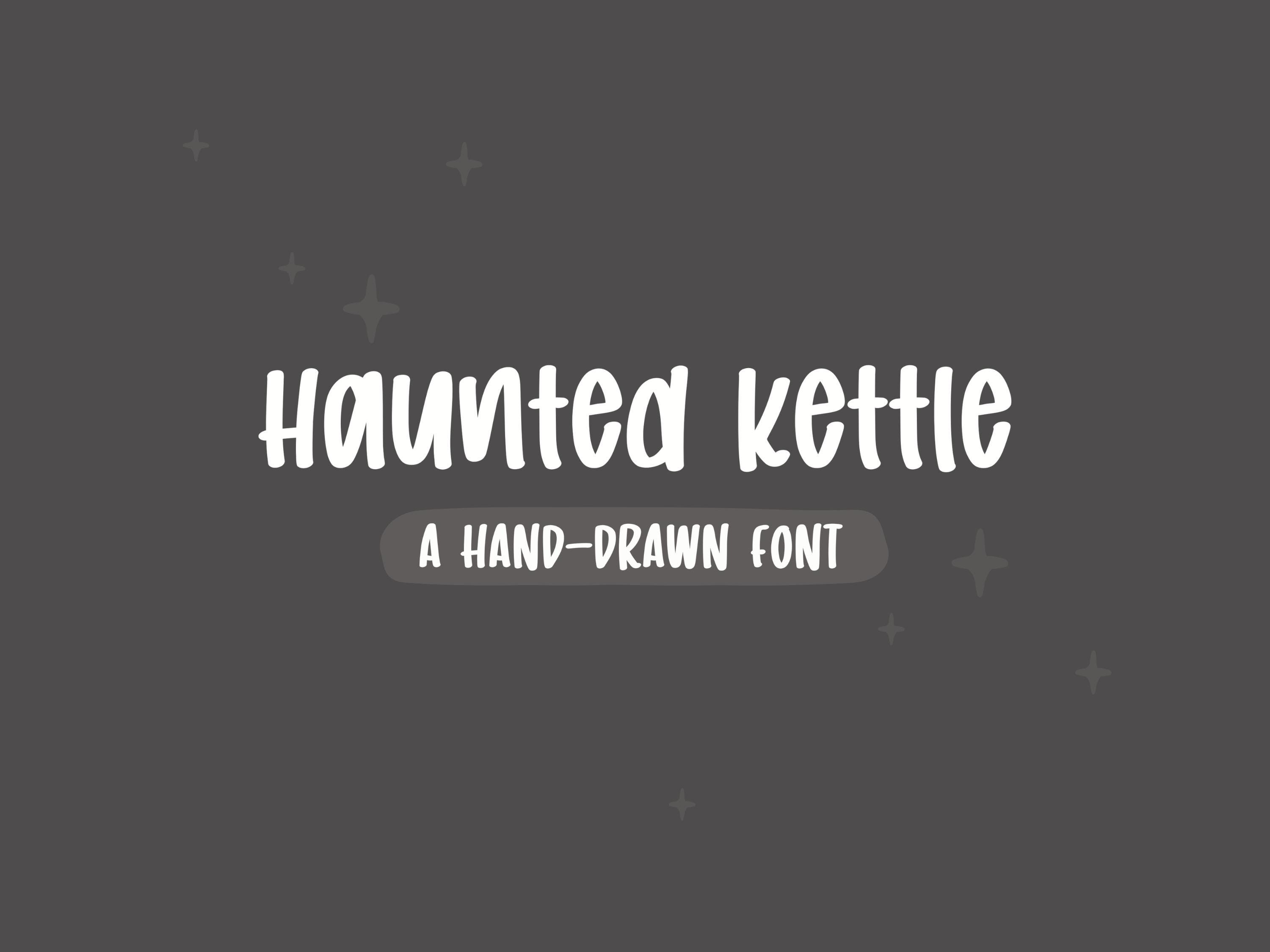 Haunted Kettle Font | Cricut Font, Handwritten Font, Hand-Drawn Font, Cute Font, Halloween Font, Procreate Font, Spooky, Teacher Font