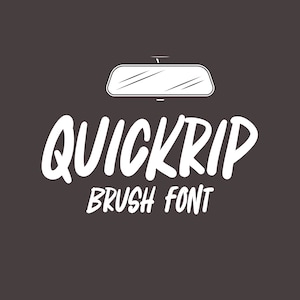 Quickrip Font - Brush Font, Cricut Font, Cool Font, Logo Font, Hand-Drawn Font, Handwriting Font, Racing Font, Speed Font, Typeface