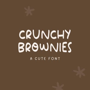 Lettertype knapperige brownies | Cricut-lettertype, handgeschreven lettertype, handgetekende lettertype, schattig lettertype, mooi lettertype, lettertype, procreate-lettertype, lettertype leraar