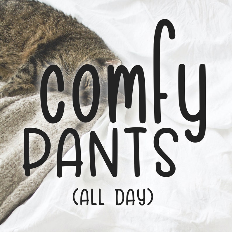 Comfy Pants Hand Drawn font instant digital download simple tall smooth Alphabet typeface for commercial projects image 7