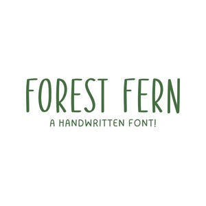 Forest Fern Font | Cricut Font, Procreate Font, Teacher Font, Handwritten Font, Hand-Drawn Font, Tall Font, Cute Font, Pretty Font, Typeface