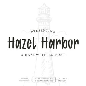 Hazel Harbor-lettertype | Handschriftlettertype, Cricut-lettertype, handgeschreven lettertype, handgetekende lettertype, schattig lettertype, mooi lettertype, procreate-lettertype, lettertype leraar